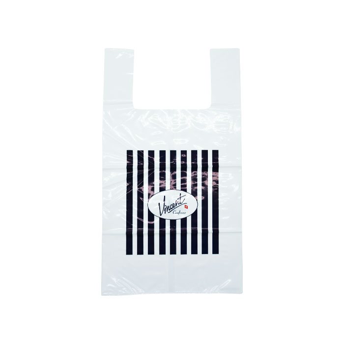 Sac plastique bretelle blanc - 28x14x48 cm- Personnalisable | PROEBO
